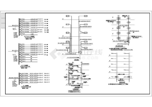 办公楼强电气设计方案全套CAD图纸-图二