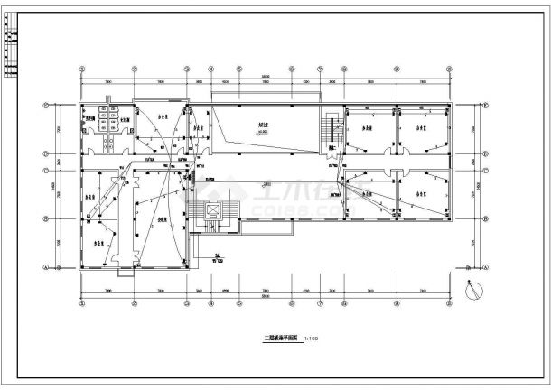 利达办公楼电气设计方案全套CAD图纸-图二