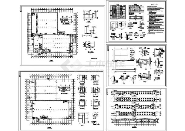2层15300平米大型轻钢结构厂房建筑施工图（ 长110.61米 宽109.41米）-图一