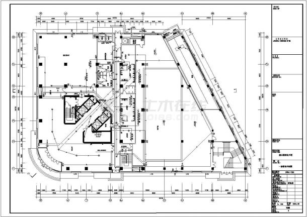 某办公楼全套弱电设计方案CAD图纸-图二