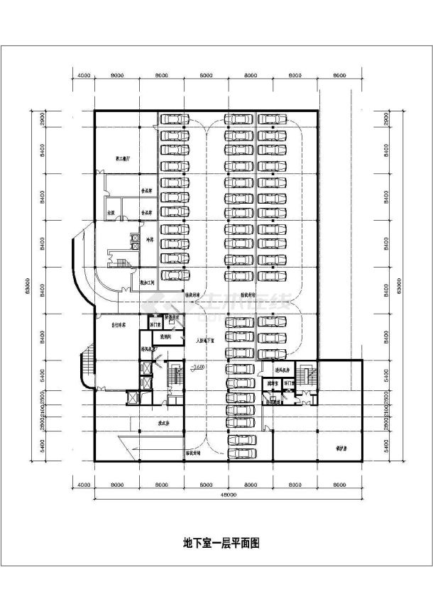 某地21层高楼酒店建筑平面设计图纸-图二