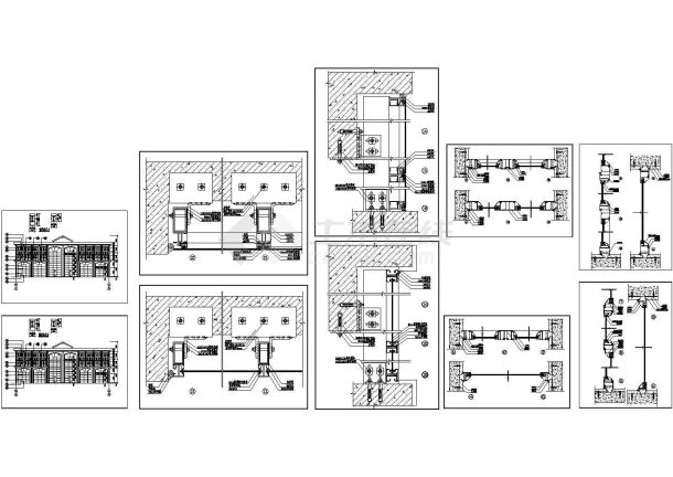 幕墙及平开窗节点图-图一