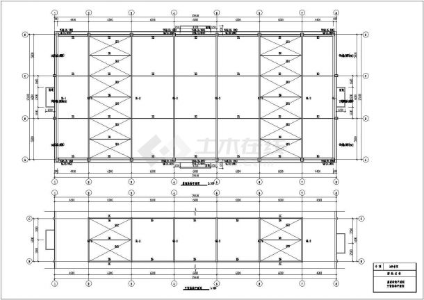 某地区《混凝土结构》课程设计单层工业厂房cad图纸-图一