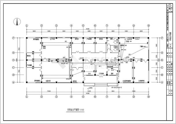 某地区林学院车间及住宿舍电气设计CAD施工图纸-图二