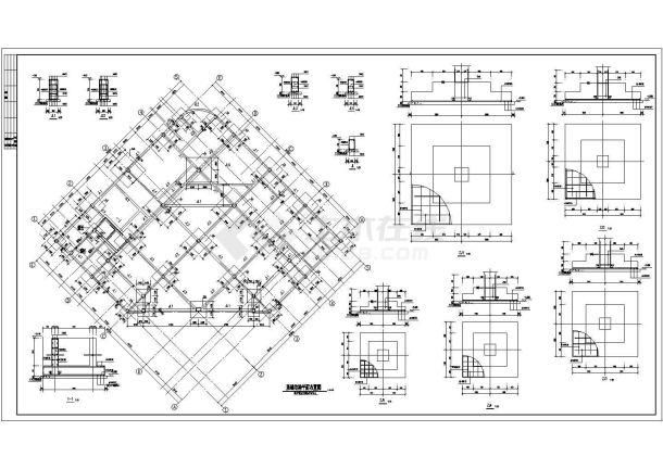 长沙某四层食堂框架结构设计施工图-图二