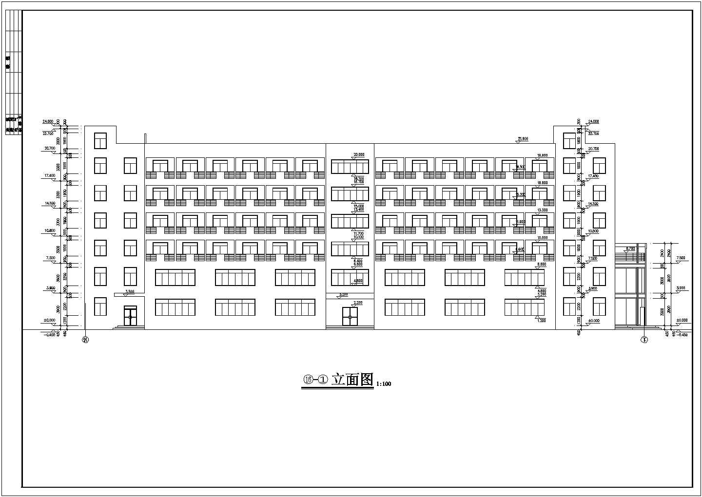 某学校六层宿舍楼建筑设计方案图纸