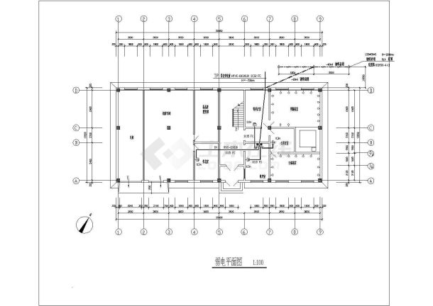 某地区宿舍楼电气设计CAD施工图纸-图一