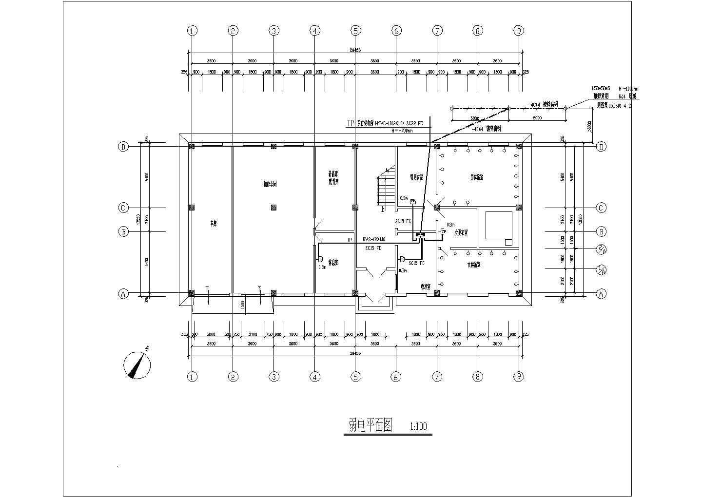 某地区宿舍楼电气设计CAD施工图纸