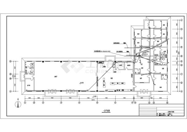 某地区三层宿舍电气CAD施工图纸-图二