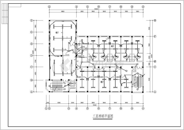 综合楼电气设计方案与施工全套CAD图纸4-图二
