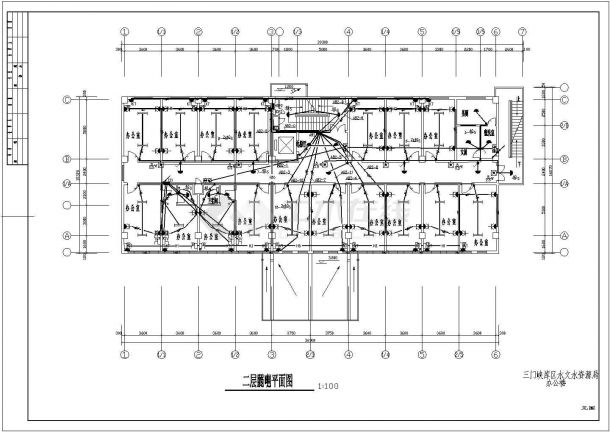 综合楼电气设计与施工全套CAD图纸7-图一