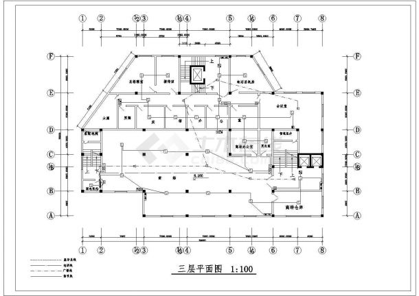 综合楼消防电气设计方案全套CAD图纸-图一
