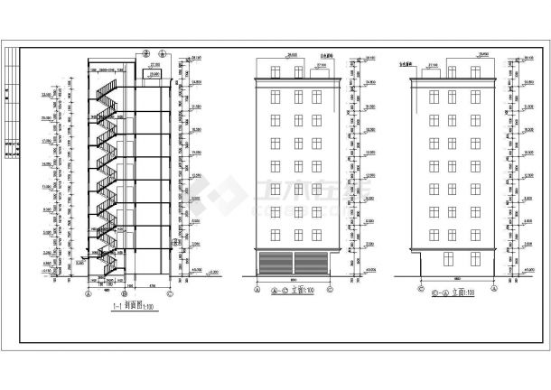 某地九层框架结构住宅楼结构施工图-图二