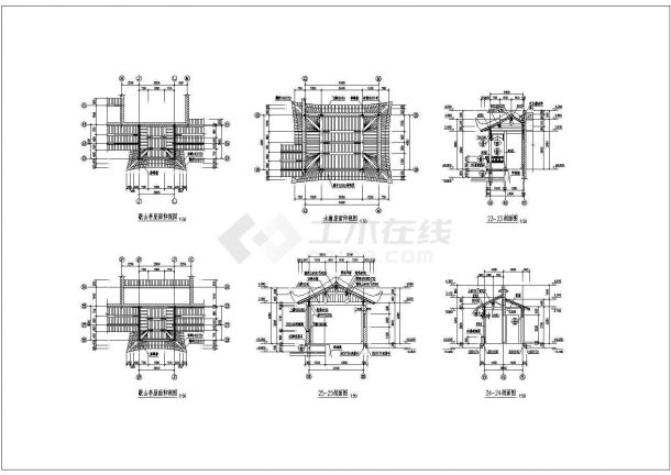 古建筑规划图设计方案全套CAD图纸-图二