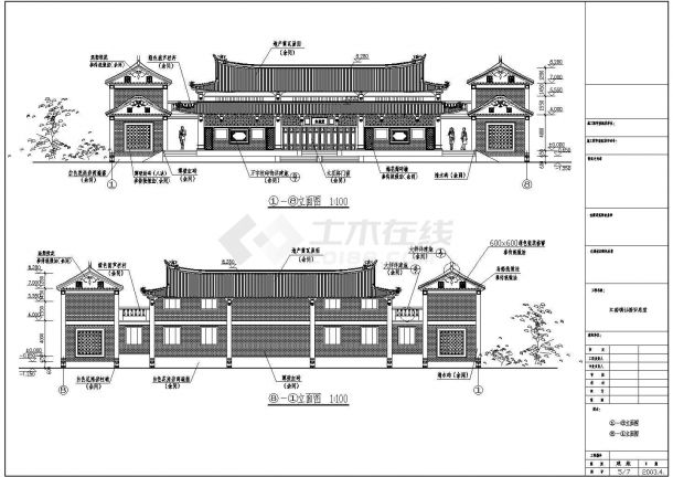 江南安息堂设计方案及施工全套CAD图纸-图二