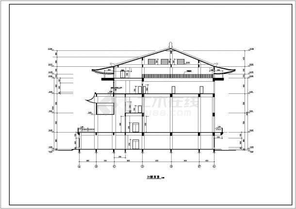 静音寺建筑施工方案与设计全套CAD图纸-图二