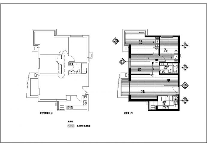 某住宅小区户型cad室内装修设计施工图纸_图1