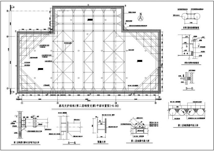 某百货大楼基坑支护结构设计施工图_图1