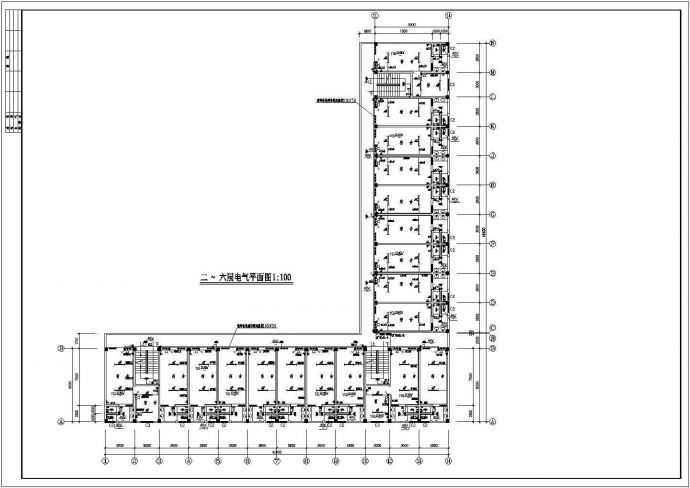 某地区全套宿舍楼电气施工设计CAD图_图1