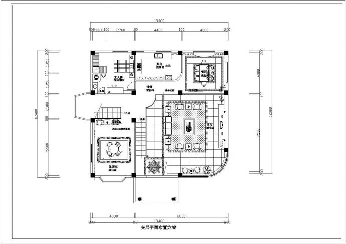 某地欧式别墅设计装修设计施工总图纸_图1