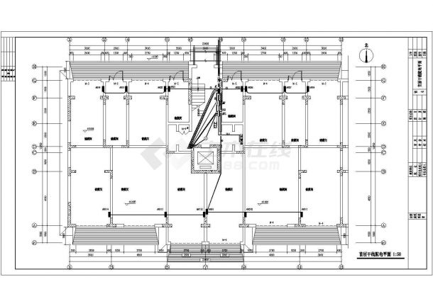 某12层框架结构住宅楼电气设计施工图-图一