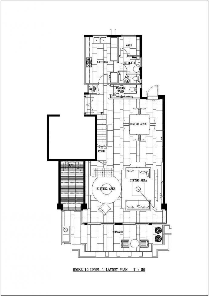 某大型小区型别墅建筑装修设计施工示范图纸_图1