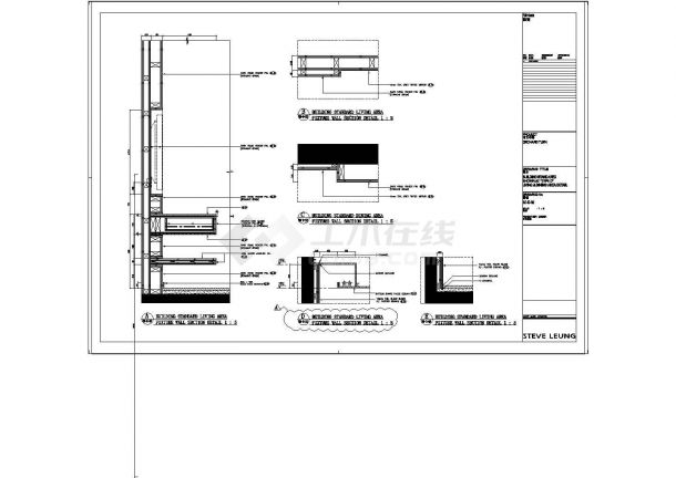 某大型小区型样板房建筑装修设计施工示范图-图二