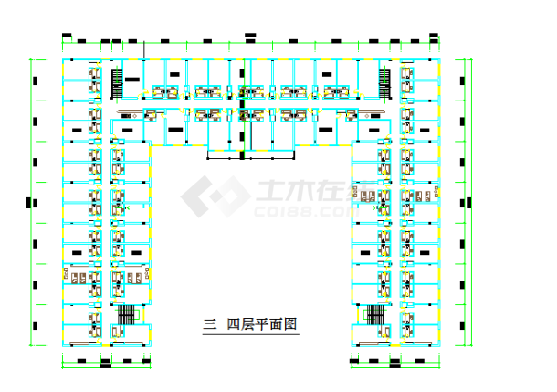 北方某地区星光酒店方案施工总图纸-图二