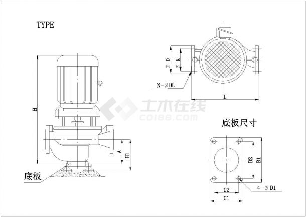 某最新水泵的各种样式CAD设计详图-图一