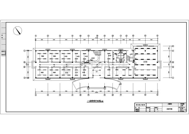 某地上二层的办公楼电气设计方案施工cad图-图二