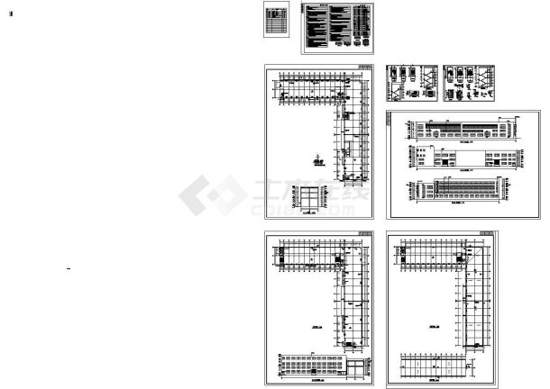 某4566平方米三层框架结构工业厂房设计cad建筑施工图（含设计说明）-图一