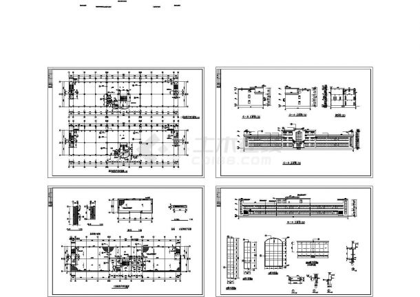 某三层工业厂房设计cad全套建筑施工图（大院设计）-图一
