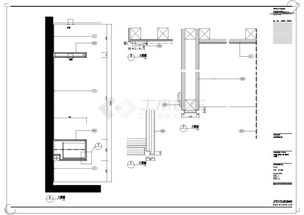 某小区简式大厦简装案例全套设计施工完整图纸-图二