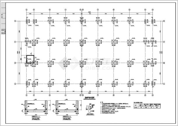某地4层框架结构厂房结构设计施工图-图一