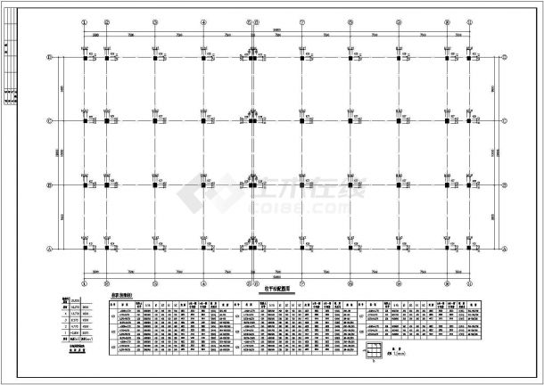 某地4层框架结构厂房结构设计施工图-图二