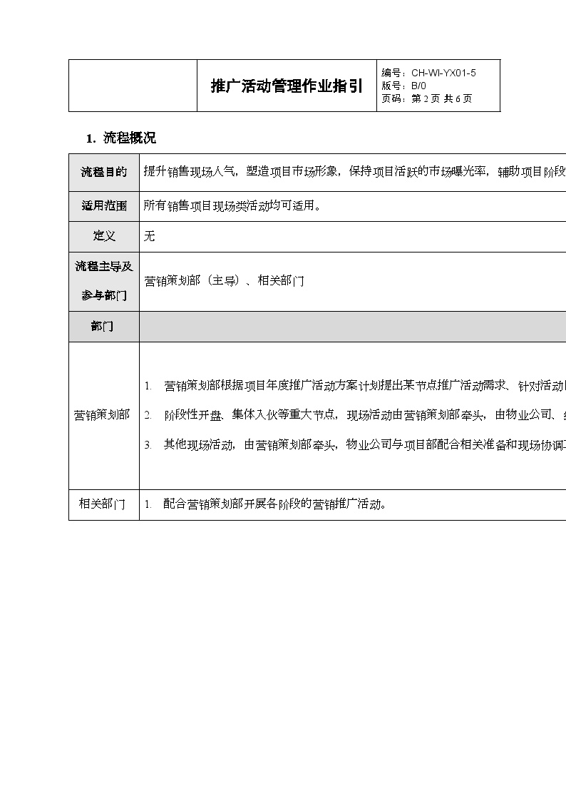 YX01-5 推广活动管理作业指引-房地产公司管理资料.doc-图二