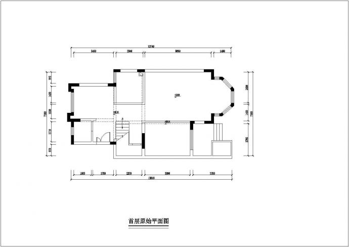 经典二层小别墅室内装修设计cad施工图纸_图1
