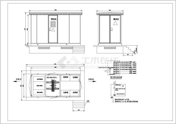 某公园灯具照明布线cad施工图纸-图二