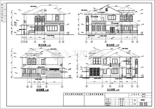 一套比较详细的二层别墅建筑施工图（含效果图）-图二