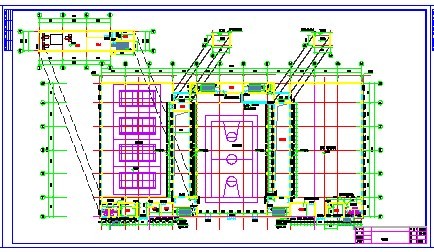 安徽大型体育场建筑施工图