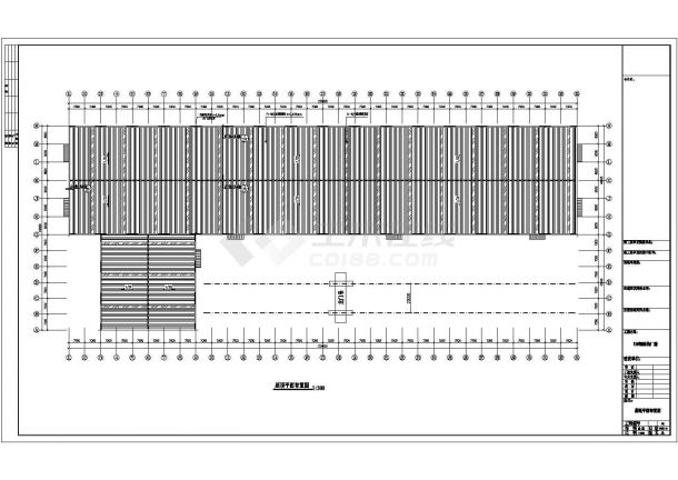 一层框架架构厂房建筑结构设计施工图-图二