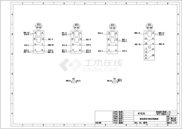 事故照明接线设计cad图，共三张-图一