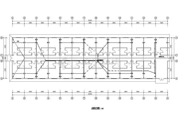 某地区职工宿舍电气设计图设计CAD施工图纸-图二
