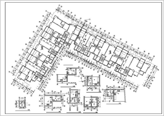 某知名小区内多层住宅楼设计施工图纸_图1