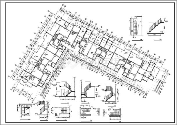 某知名小区内多层住宅楼设计施工图纸-图二