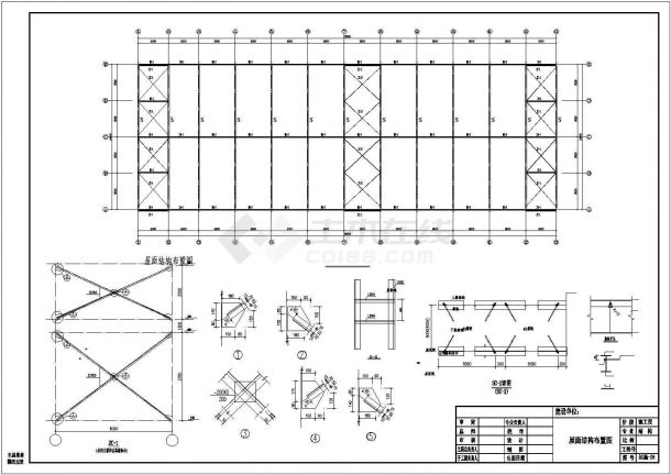 某地门式钢架仓库结构设计施工图纸-图一