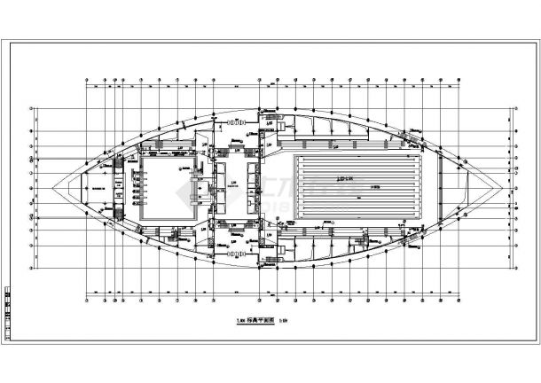 现代风格建筑体育场建筑施工图（含建筑声学设计）-图二