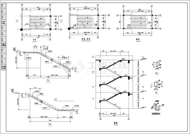 某小区框架结构幼儿园结构设计施工CAD图-图一