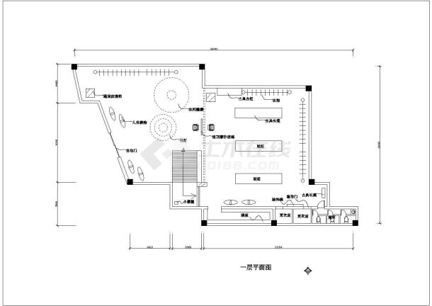 南方某服装专卖店装修cad设计施工图-图二