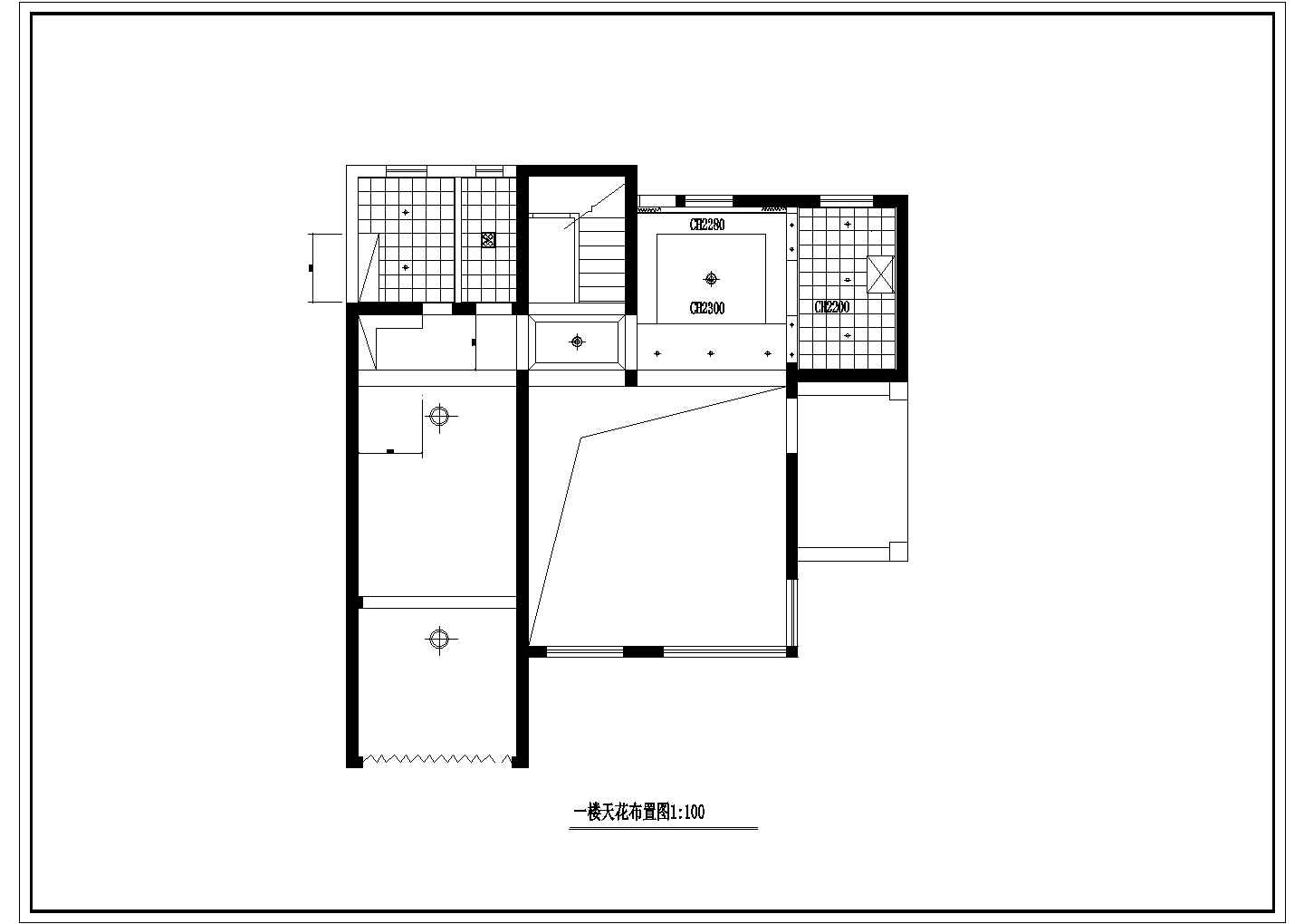 某三层别墅室内装修cad全套施工图（完整）